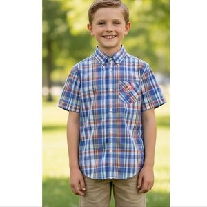 Chaps Youth Boy's Short Sleeve Button Down Shirt